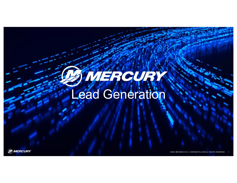 4. Mercury Marine Presentation Slides: Lead Generation thumbnail